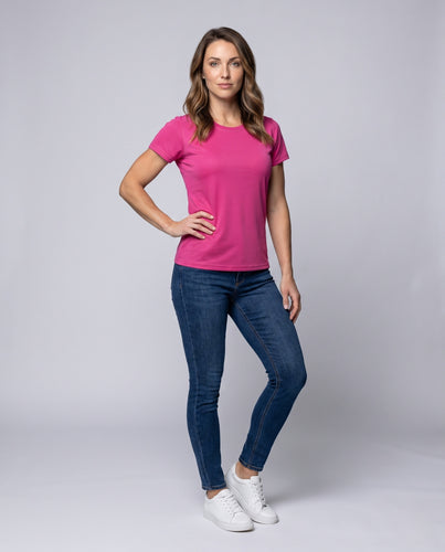 Damen Sport-T-Shirt mit atmungsaktiver und feuchtigkeitsregulierender Technologie R&B