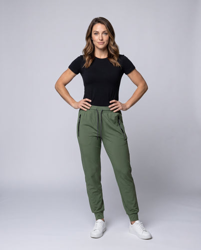 Damen Sporthose mit elastischem Bund und praktischen Reißverschlusstaschen R&B