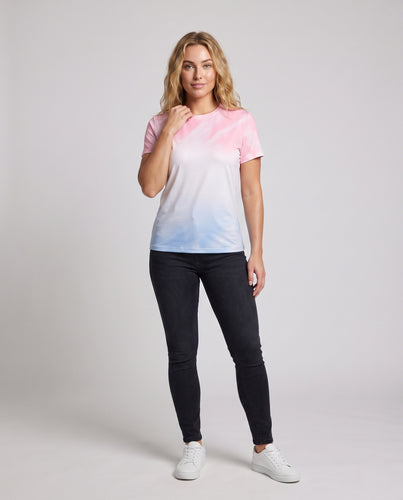 Damen Sportliches Kurzarmshirt mit atmungsaktiver Technologie R&B