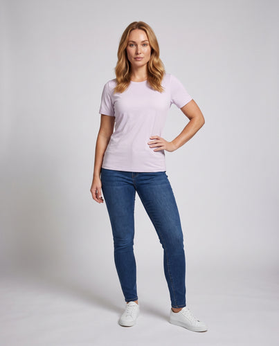 Damen sportliches Rundhals-T-Shirt mit feuchtigkeitsregulierenden Eigenschaften R&B