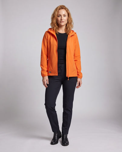 Damen wasserabweisende Outdoorjacke mit verstellbarem Kapuzenkragen R&B