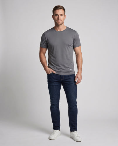 Herren Atmungsaktives Trainings-T-Shirt mit strukturierter Oberfläche R&B