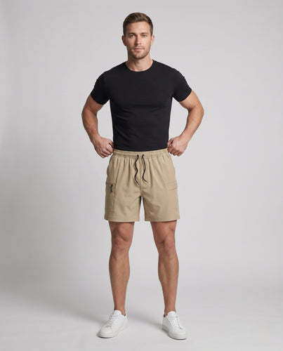 Herren Funktionsshorts mit atmungsaktivem Material und praktischen Taschen R&B
