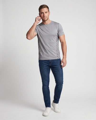 Herren innovatives Sport-T-Shirt mit atmungsaktiven Mesh-Einsätzen R&B