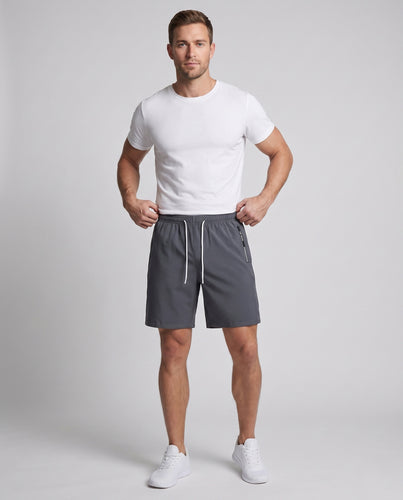 Herren Sportliche Schwimmshorts mit elastischem Bund und Reißverschlusstaschen R&B