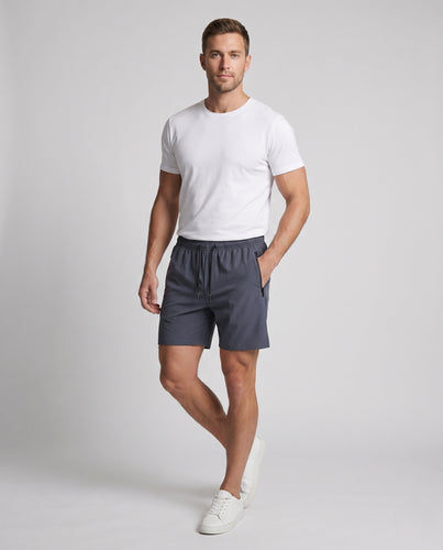 Herren Sportliche Shorts mit schnelltrocknendem Material und seitlichen Reißverschlusstaschen R&B