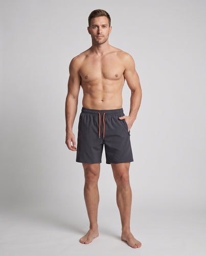 Herren Sportliche Trainingsshorts mit atmungsaktiven Mesh-Einsätzen R&B