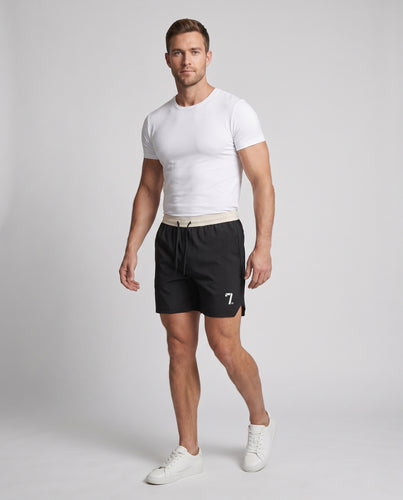 Herren Sportliche Trainingsshorts mit elastischem Bund und atmungsaktiven Einsätzen R&B