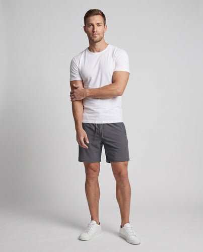Herren sportliche Trainingsshorts mit elastischem Bund und praktischen Reißverschlusstaschen R&B
