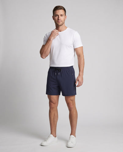 Herren Sportliche Trainingsshorts mit elastischem Bund und seitlichen Reißverschlusstaschen R&B
