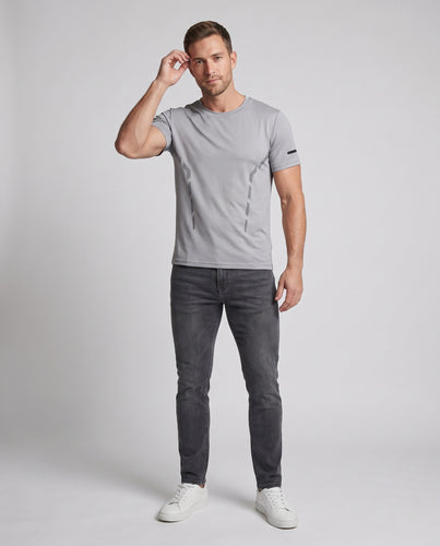 Herren sportliches Funktions-T-Shirt mit atmungsaktiven Einsätzen R&B