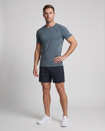 Herren Sportliches Kurzarm-T-Shirt mit atmungsaktiven Einsätzen R&B