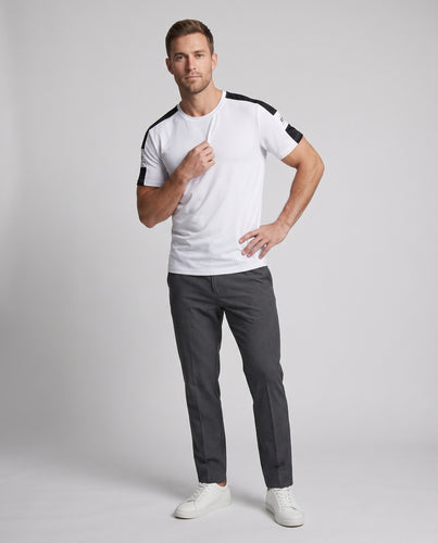 Herren Sportliches Kurzarm-T-Shirt mit atmungsaktiven Mesh-Einsätzen R&B