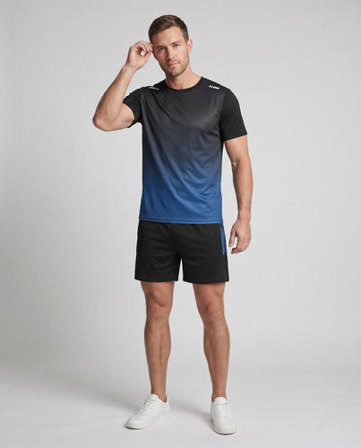 Herren Sportliches Set mit atmungsaktivem T-Shirt und Shorts R&B
