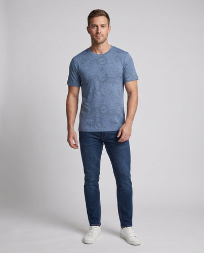 Unisex bedrucktes T-Shirt mit atmungsaktiver Struktur R&B