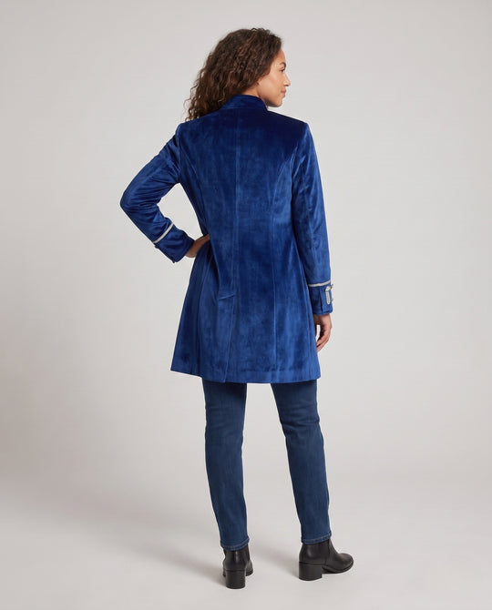 Damen eleganter Samtfrack mit kunstvollen Knöpfen EB