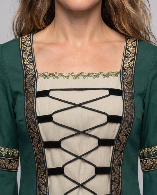 Damen historisches Märchenkleid mit elegantem Schnürdesign EB
