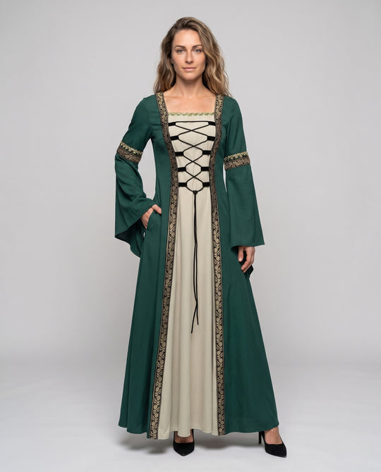 Damen historisches Märchenkleid mit elegantem Schnürdesign EB