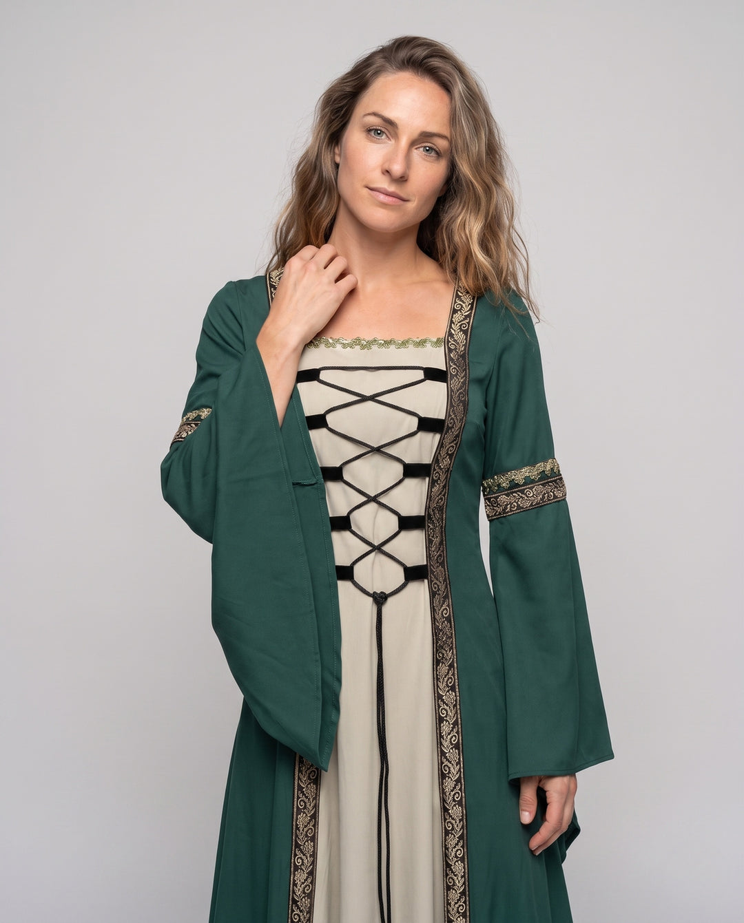 Damen historisches Märchenkleid mit elegantem Schnürdesign EB