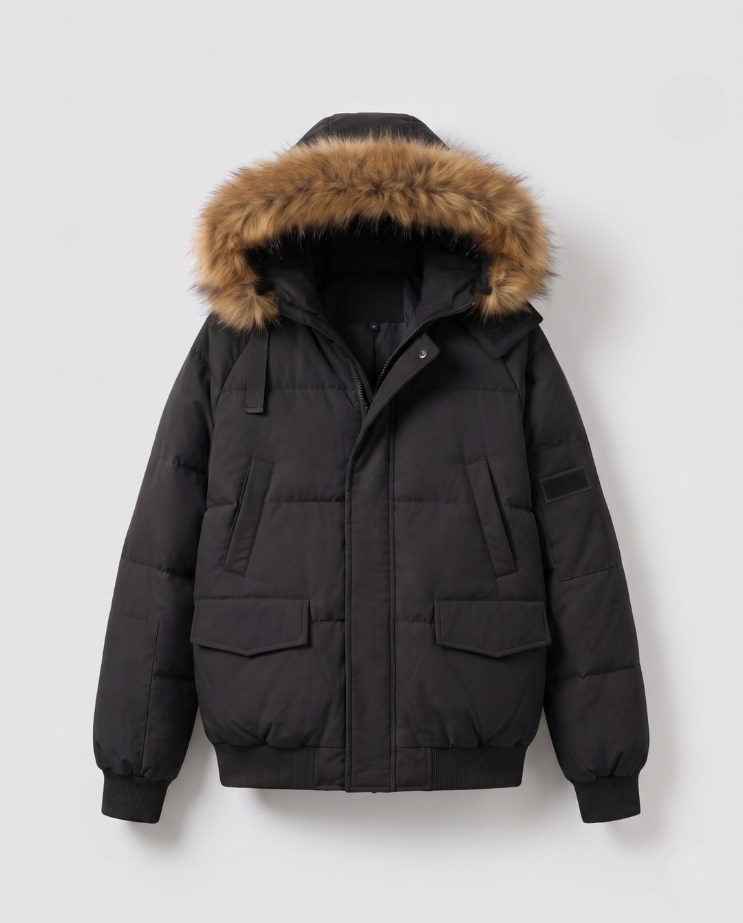 Damen nan kurzer urbaner Thermoparka mit abknöpfbarer Kunstfellblende, Raglanärmeln und verdecktem Zweiwege-Reißverschluss EB