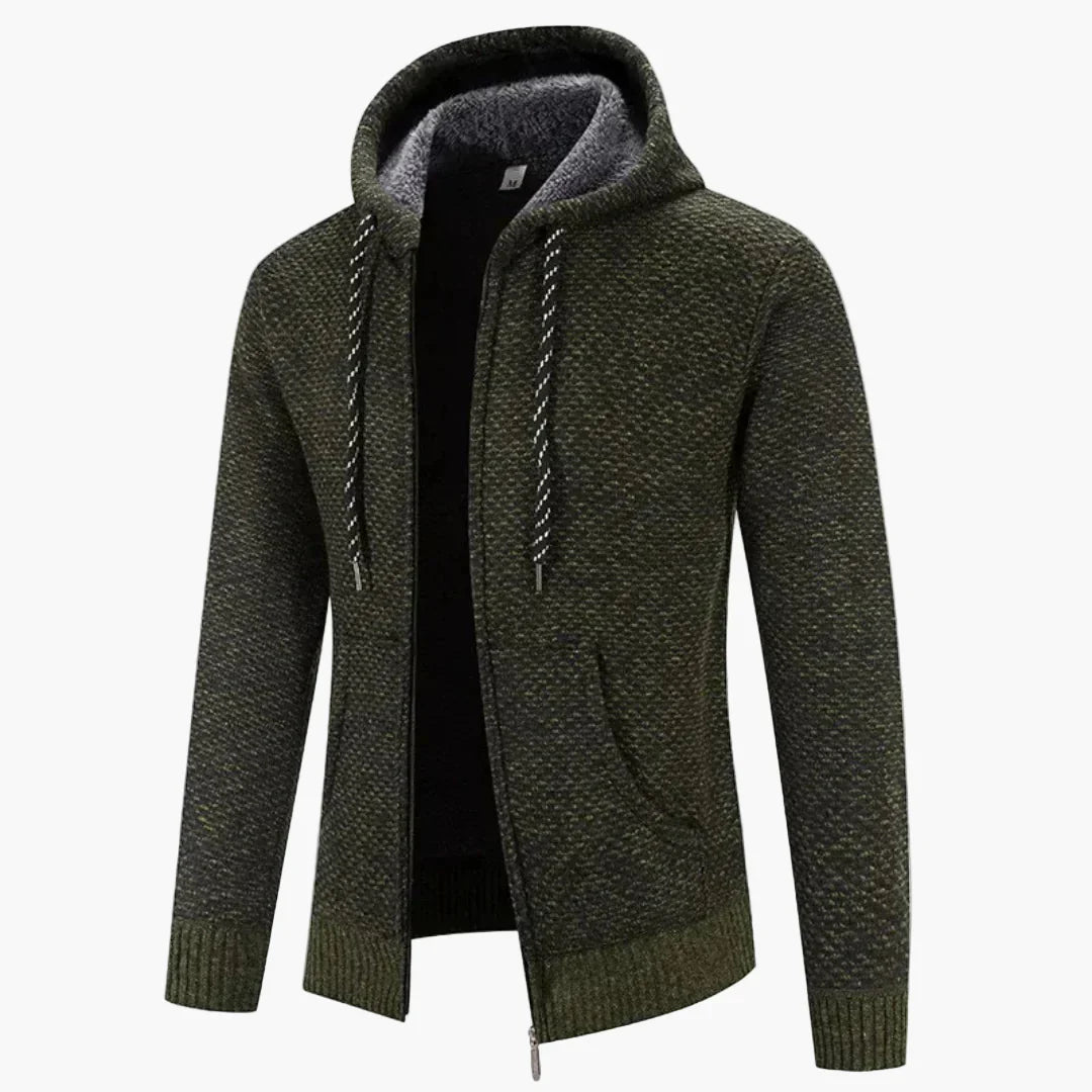 EB | Strick-Kapuzenjacke für Herbst und Winter - Komfortabler Freizeit-Hoodie mit Reißverschluss