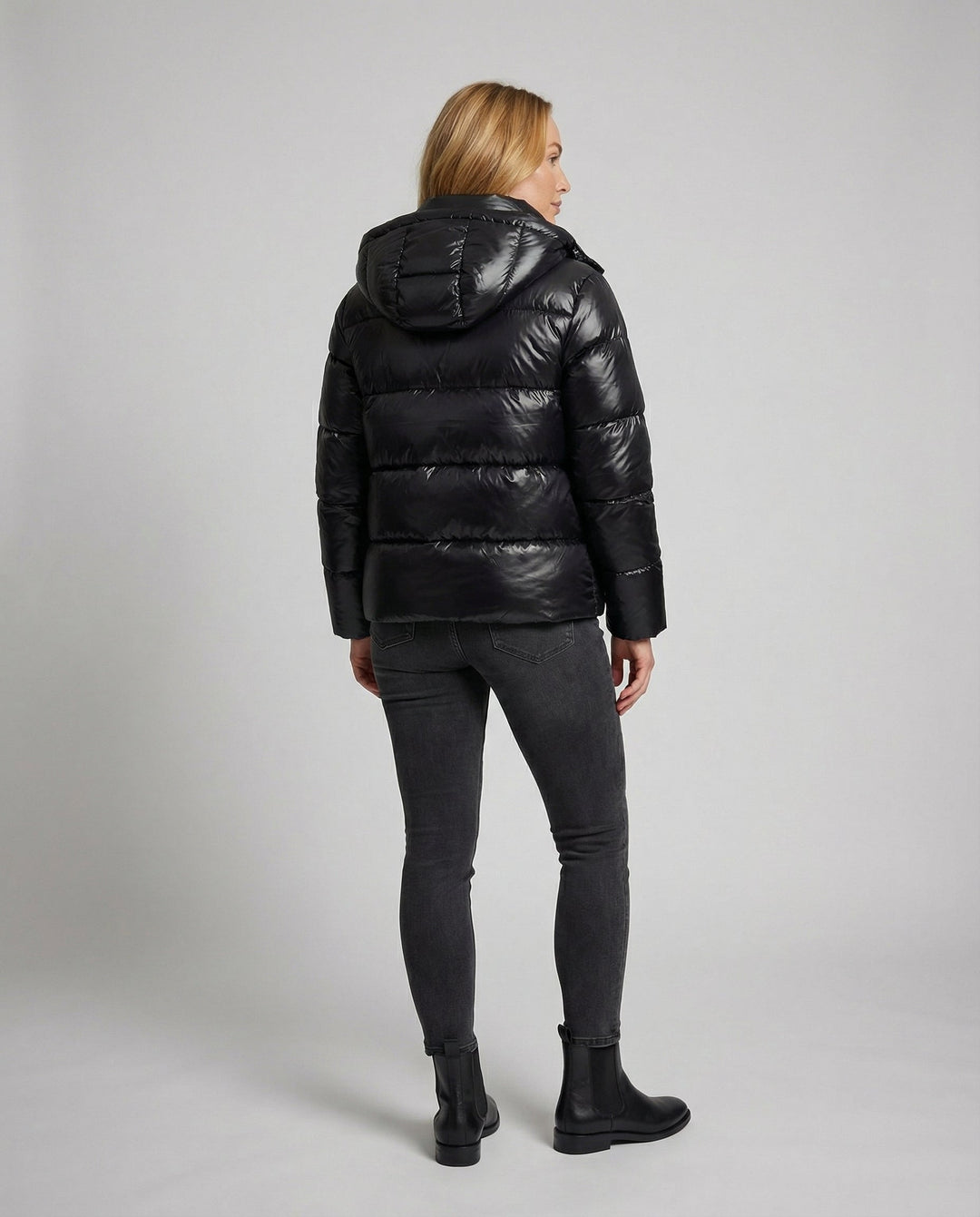 Glänzende Pufferjacke Damen | EB