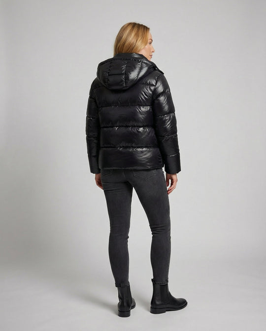 Glänzende Pufferjacke Damen | EB