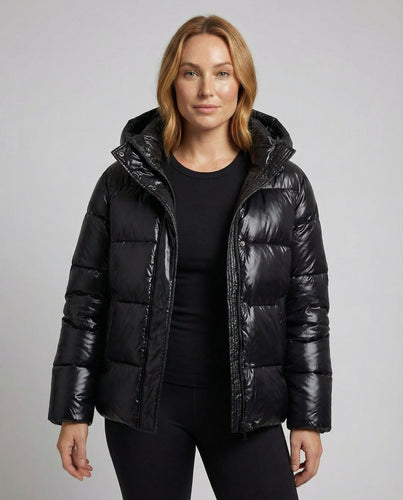 Glänzende Pufferjacke Damen | EB