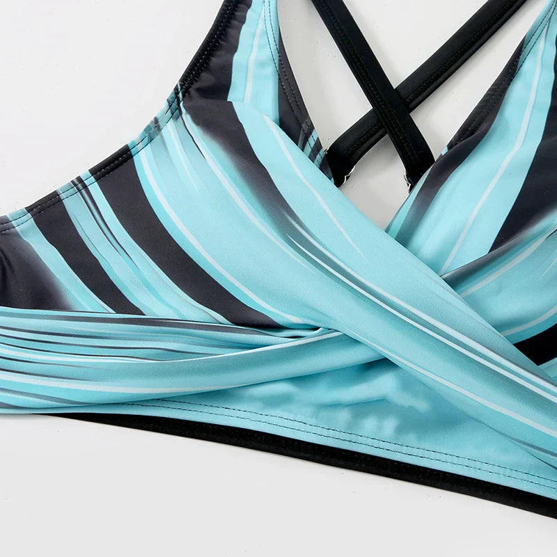 EB | Push Up Halter Bikini Satz mit Hoher Taille für Damen