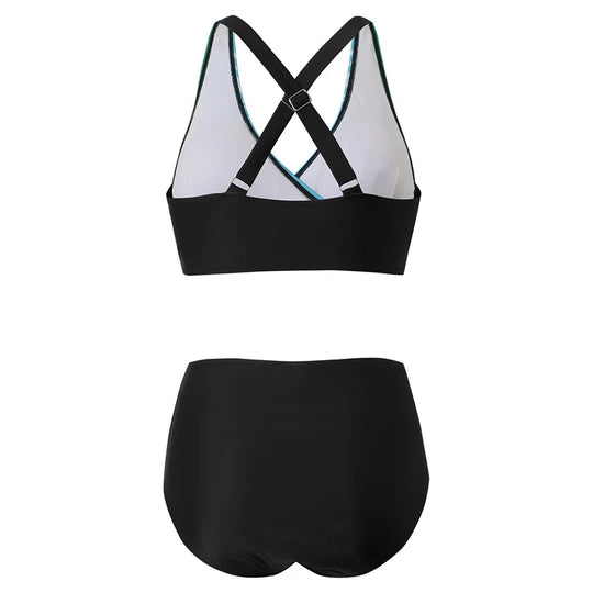 EB | Push-Up Halter-Bikini-Set mit Hoher Taille für Damen