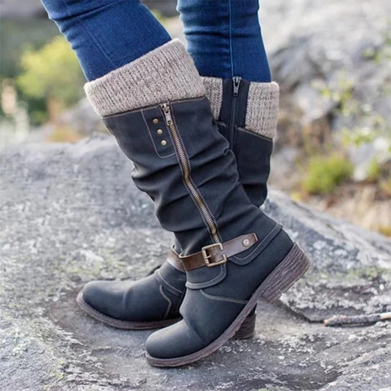 EBMode | Orthopädische Stiefel Mit Flachem Absatz