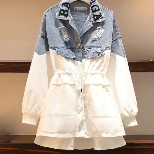 EB | Moderne Denimjacke mit Kordel für Damen Perfekt für den Herbst