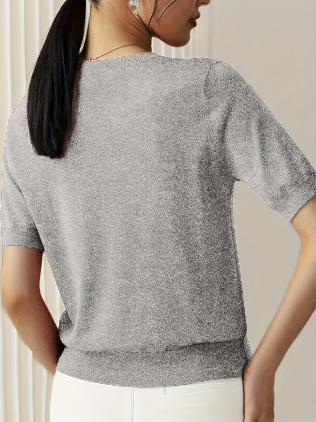 EB | Stilvolles Strick T-Shirt für Damen