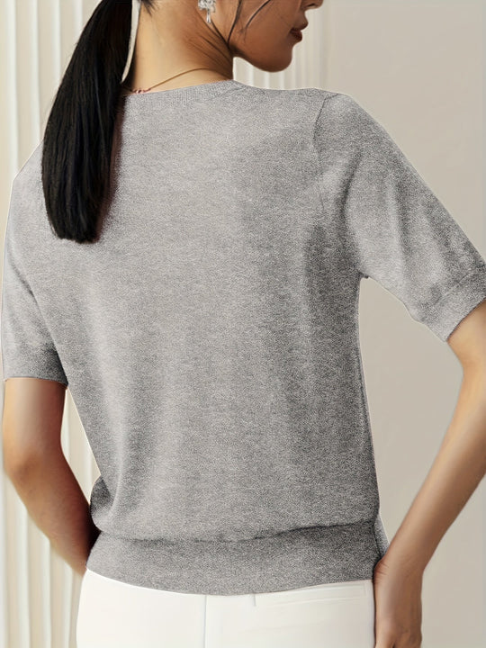 EB | Stilvolles Strick T-Shirt für Damen
