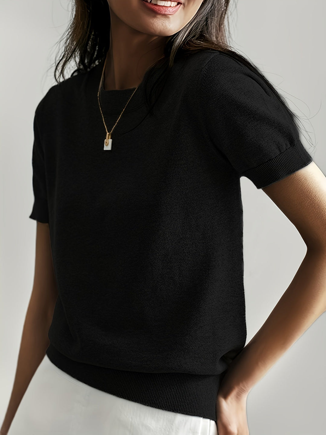 EB | Stilvolles Strick T-Shirt für Damen