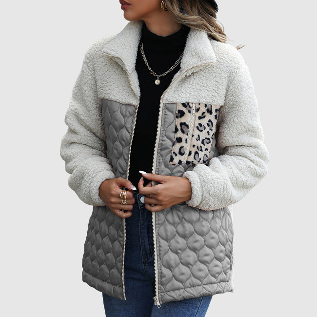 EB | Plüsch Patchwork Frauen Winterjacke