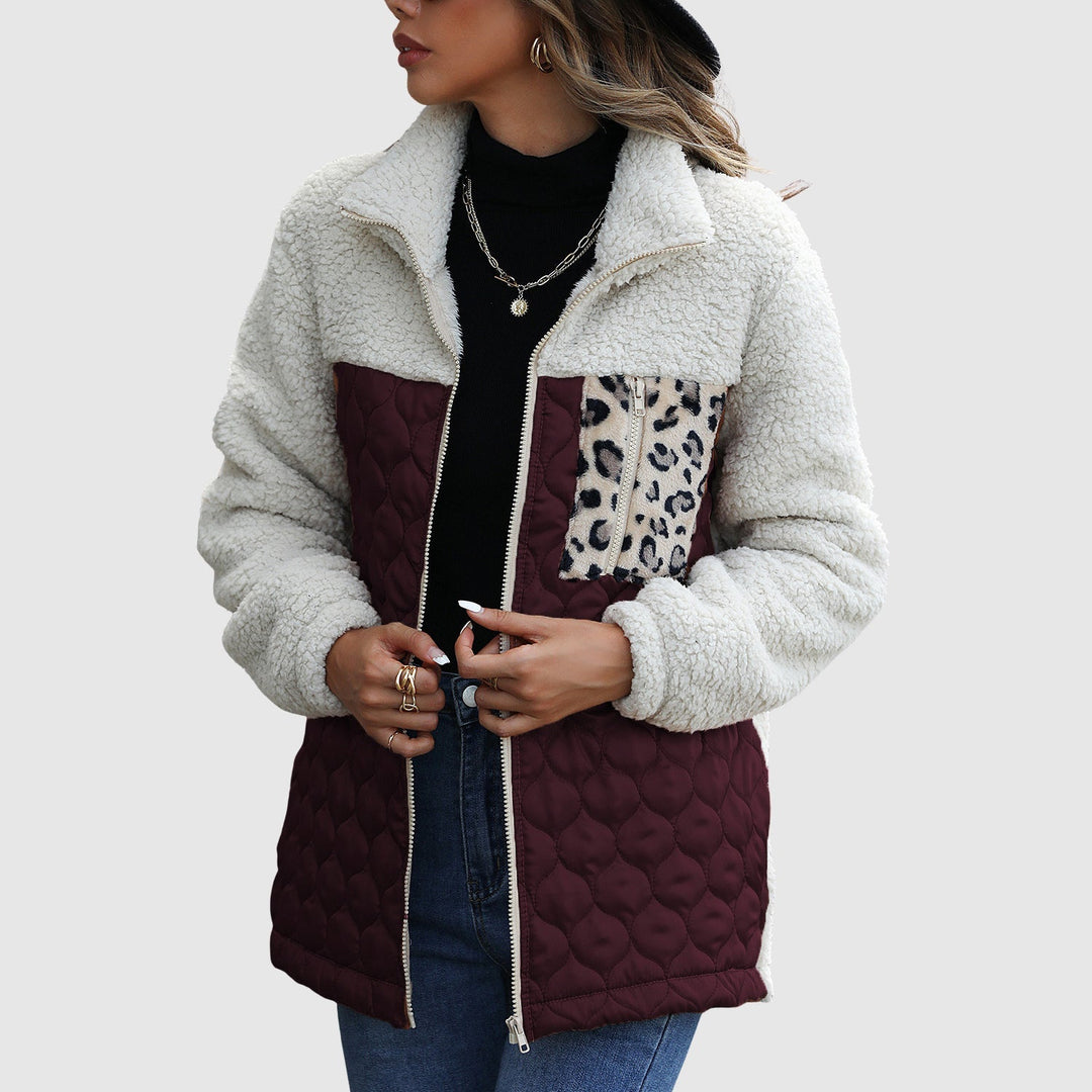 EB | Plüsch Patchwork Frauen Winterjacke