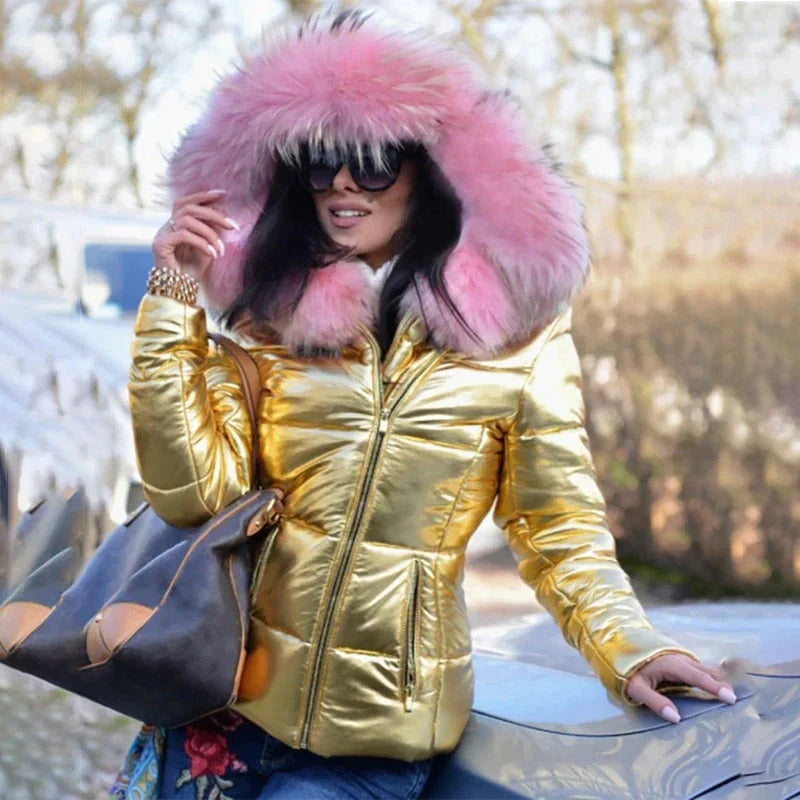 EB | Winterjacke mit Kapuze aus Pelz