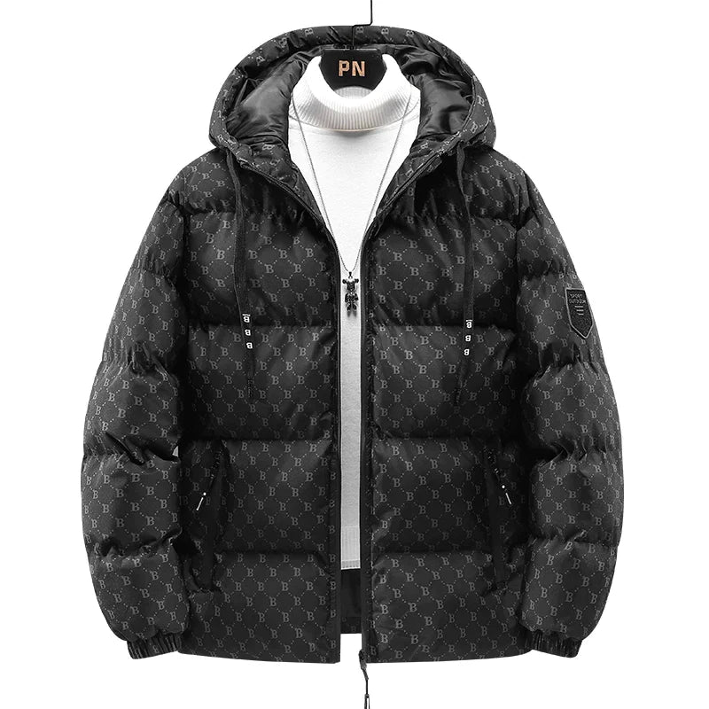 EB | Baumwolljacke mit Allover-Buchstabenprint