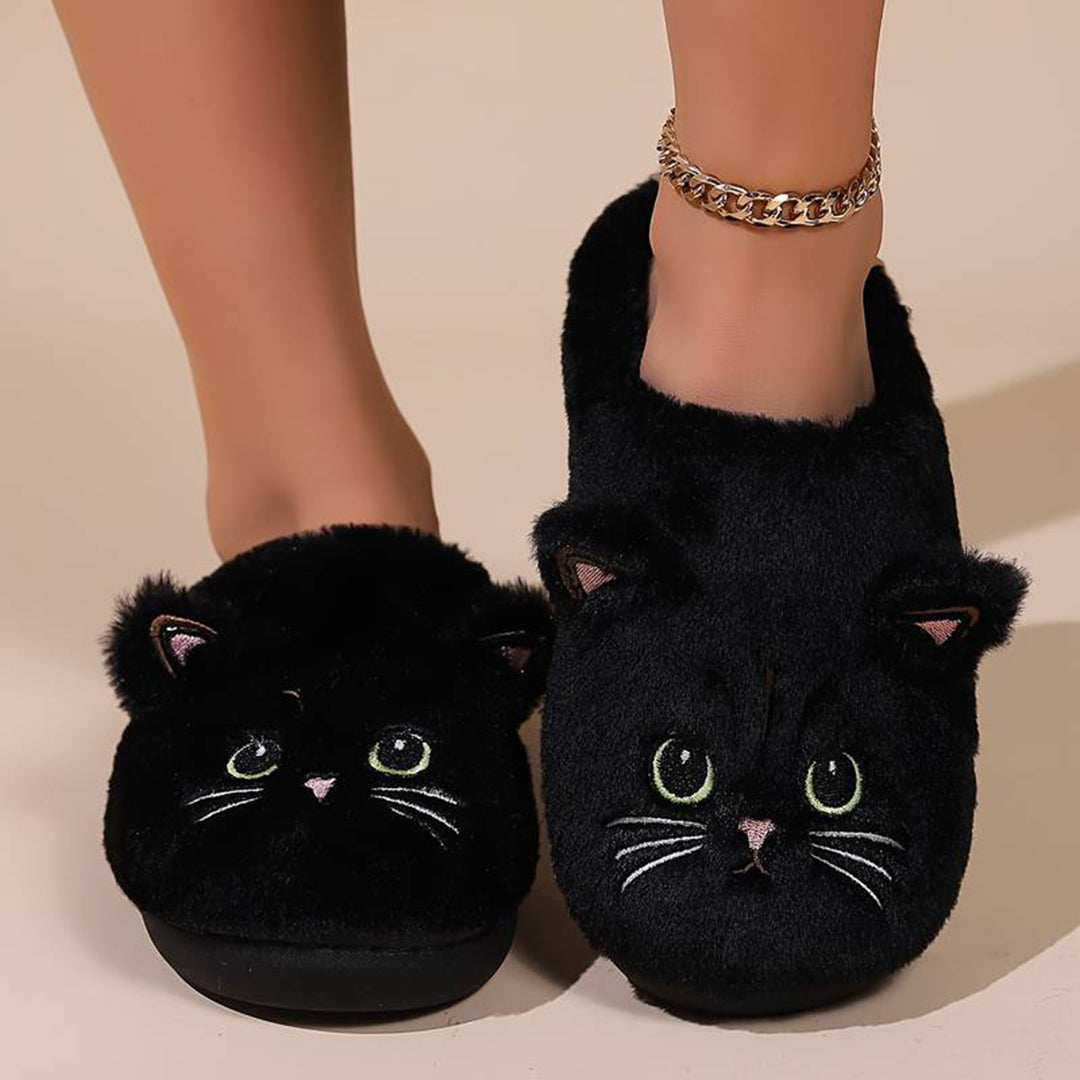 EB | Weiche Damen Katzen Hausschuhe
