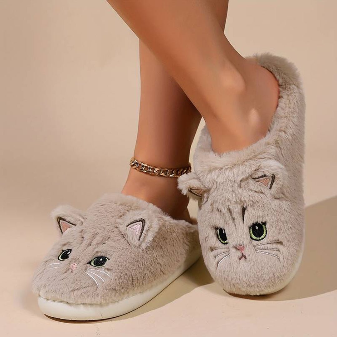 EB | Weiche Damen Katzen Hausschuhe