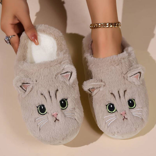 EB | Weiche Damen Katzen Hausschuhe