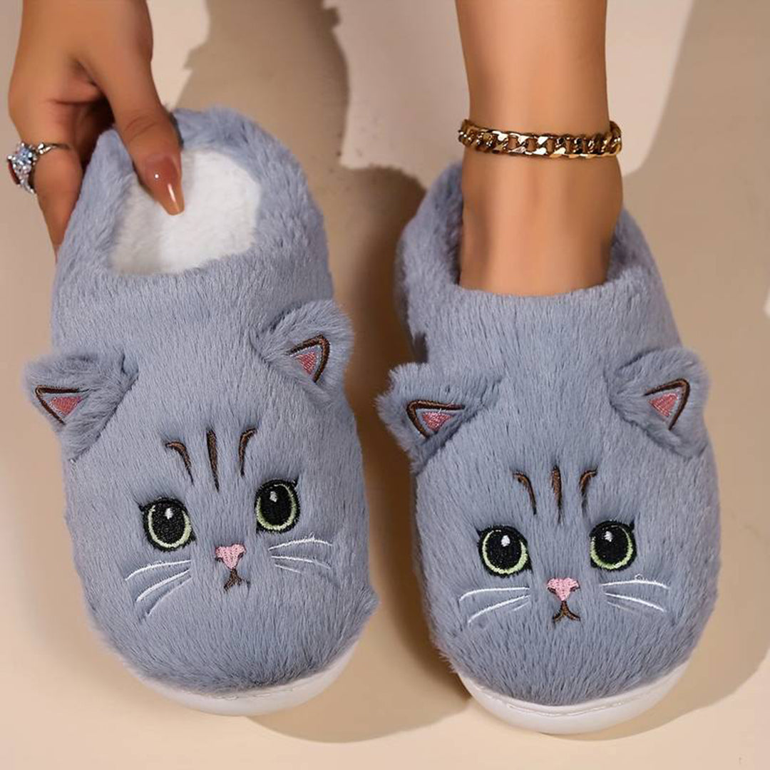 EB | Weiche Damen Katzen Hausschuhe