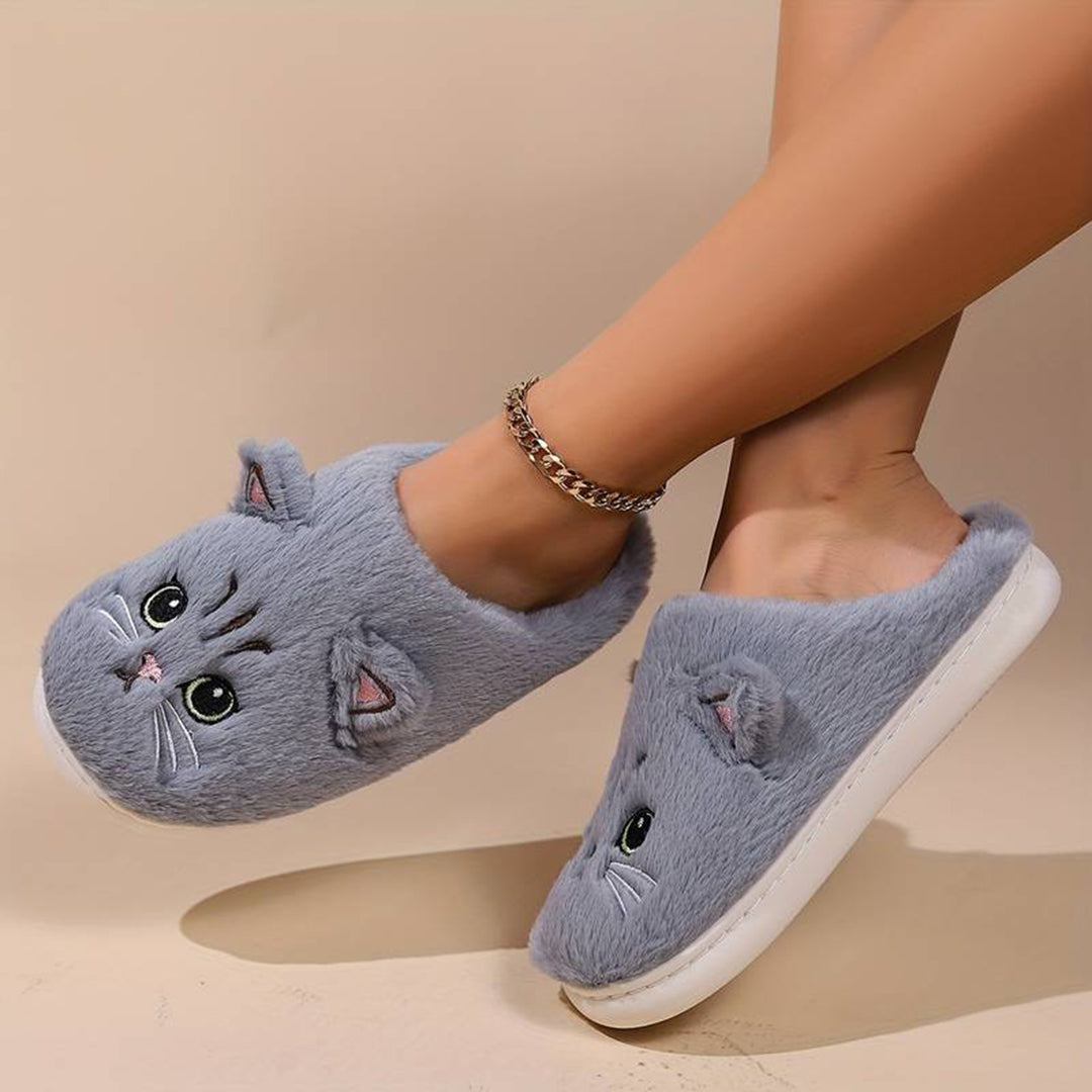 EB | Weiche Damen Katzen Hausschuhe