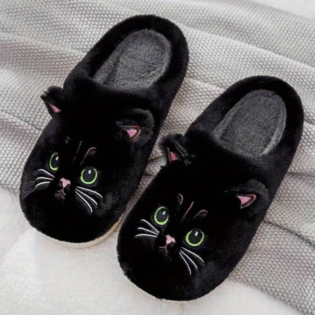 EB | Weiche Damen Katzen Hausschuhe