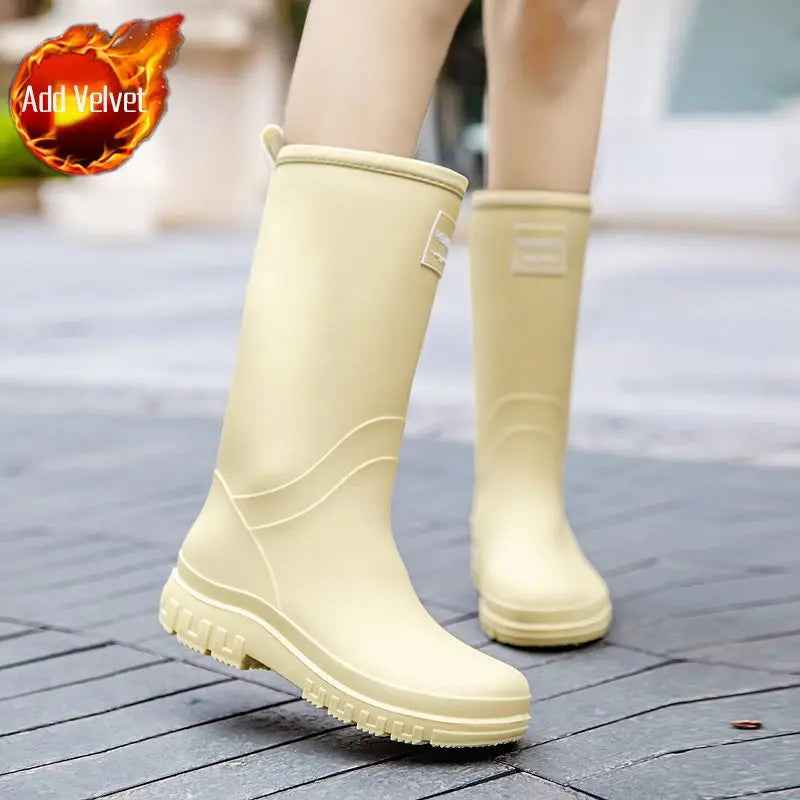 EB | Stiefel Damen - Wasserfestes Design Bis Zur Mitte Der Waden mit Rutschfester Sohle