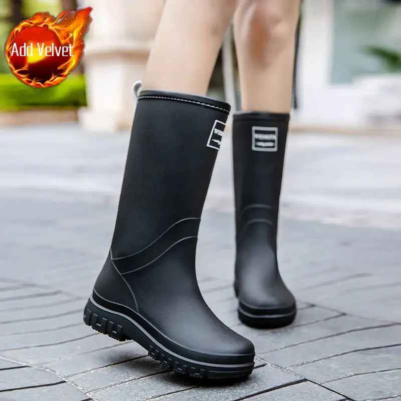 EB | Stiefel Damen - Wasserfestes Design Bis Zur Mitte Der Waden mit Rutschfester Sohle
