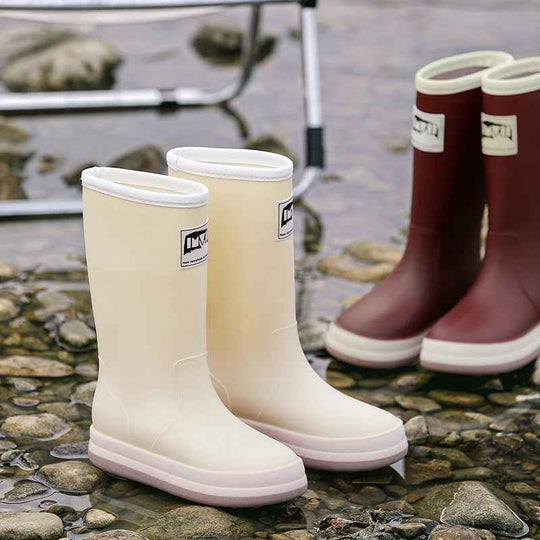 EB | Stiefel Damen - Wasserdichte Outdoor Gummistiefel mit Rutschfester Sohle