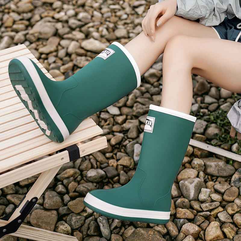 EB | Stiefel Damen - Wasserdichte Outdoor Gummistiefel mit Rutschfester Sohle