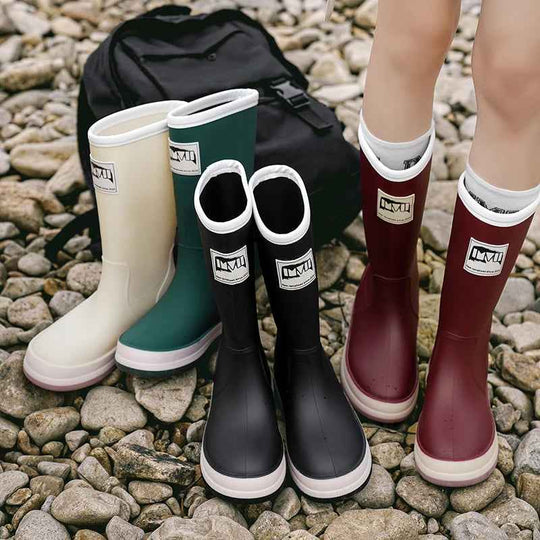 EB | Stiefel Damen - Wasserdichte Outdoor Gummistiefel mit Rutschfester Sohle